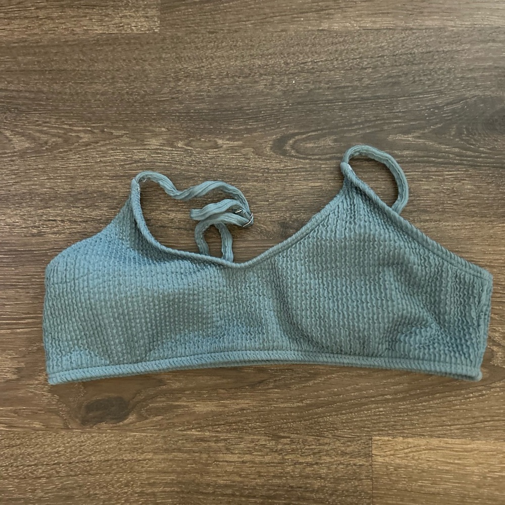 Women's Textured Bikini top - Blue